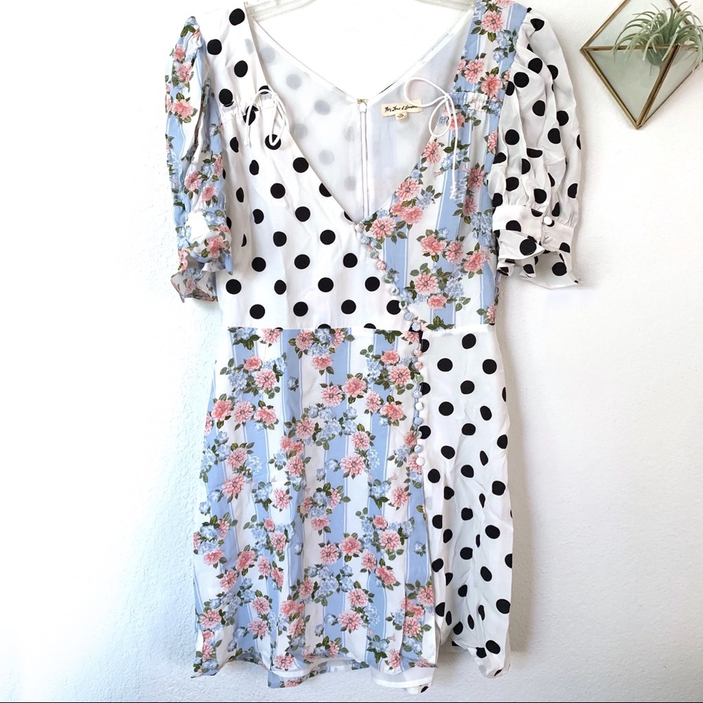 For Love & Lemons Retro Floral Wrap Mini Dress - Picture 8 of 8